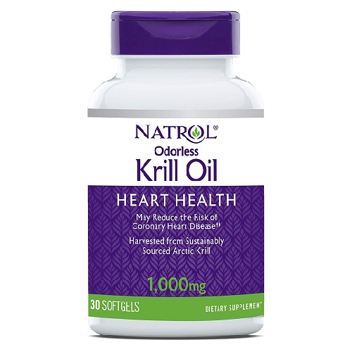 Natrol Odorless Krill Oil 1000mg, 30 Softgels